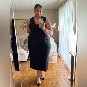 Old Navy Black Linen Skirt Plus Size